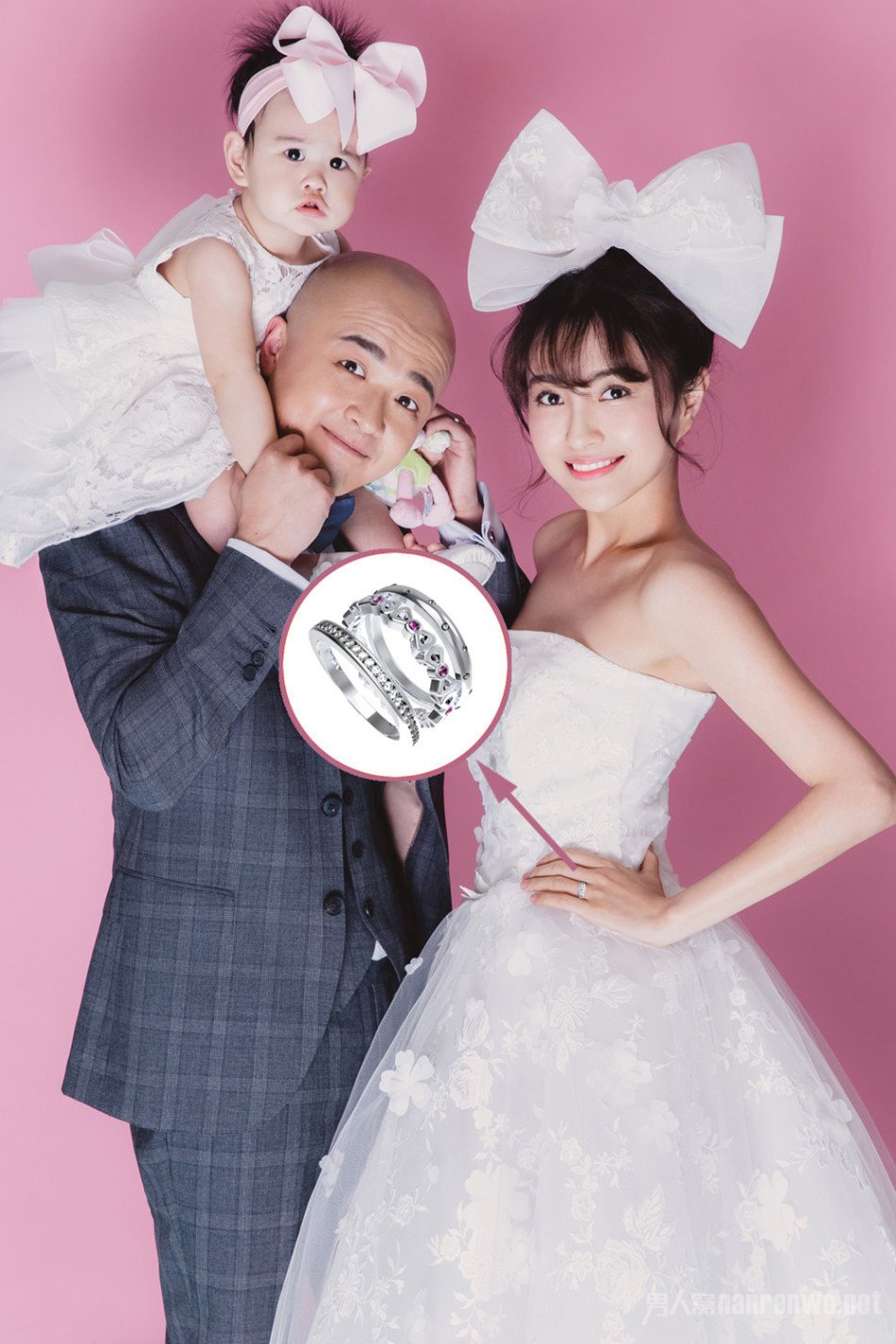 包贝尔包文婧再曝西式婚纱照 婚戒手稿暗藏承